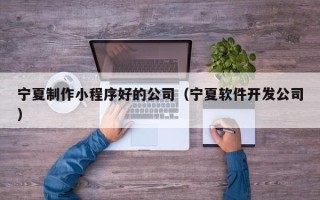 通辽宁夏制作小程序好的公司（宁夏软件开发公司）